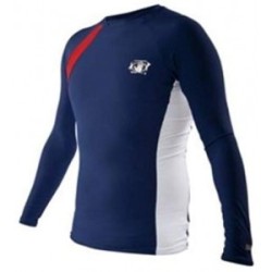 BODY GLOVE Performance Rash Guard Long Sleeve Navy/Red Men