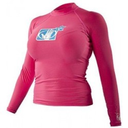 BODY GLOVE Basic Rash Guard Lycra Long Sleeve Pink Women