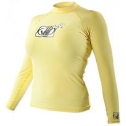 BODY GLOVE Basic Rash Guard Lycra Long Sleeve Yellow Women