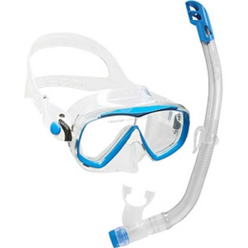 Cressi Kids C Estrella VIP Jr Clear/Lime Junior Snorkeling/Diving Combo Set 