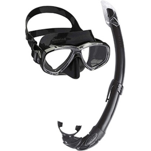 SNORKEL AND MASK SET PERLA COMBO ADULT UNISEX VERY SOFT SILICONE TEMPERED GLASS 