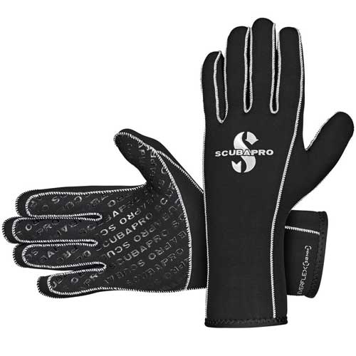 ScubaPro Tropic 1.5mm Dive Glove Neoprene Black w/Amara Palm Scuba Snorkel Glove 
