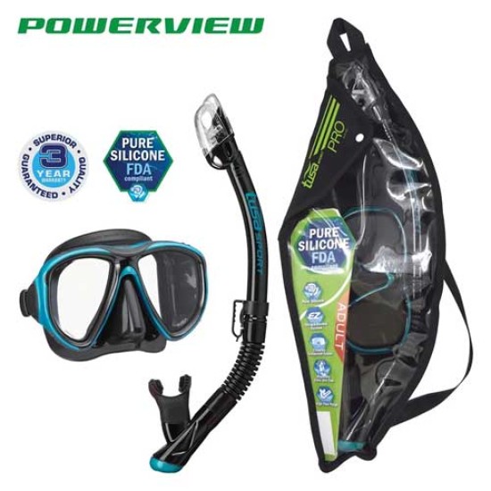 TUSA Powerview Dry Adult Pro Combo Set (Mask-Snorkel) UC-2425P