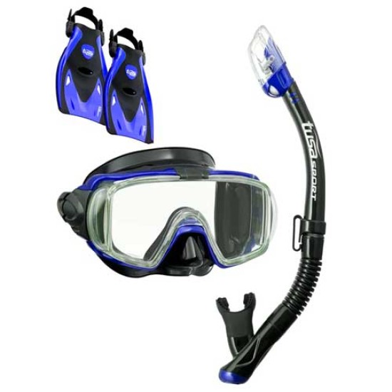 TUSA Visio Tri-Ex Adult Pro Travel Set (Mask-Snorkel-Fin) UP-3521QB