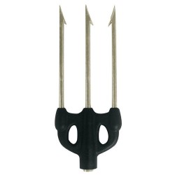CRESSI Barbed 3 Prongs Spear Head with nylon base