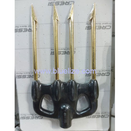 CRESSI Barbed 4 Prongs Spear Head with nylon base CRESSI Barbed 4 Prongs Spear Head with nylon base