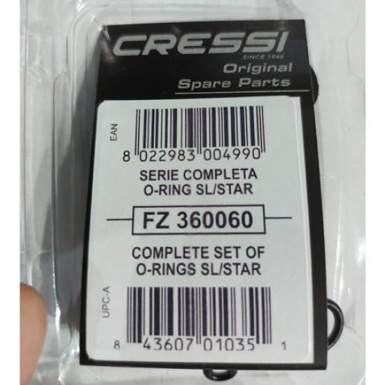 CRESSI Complete Set of O-Rings SL/STAR
